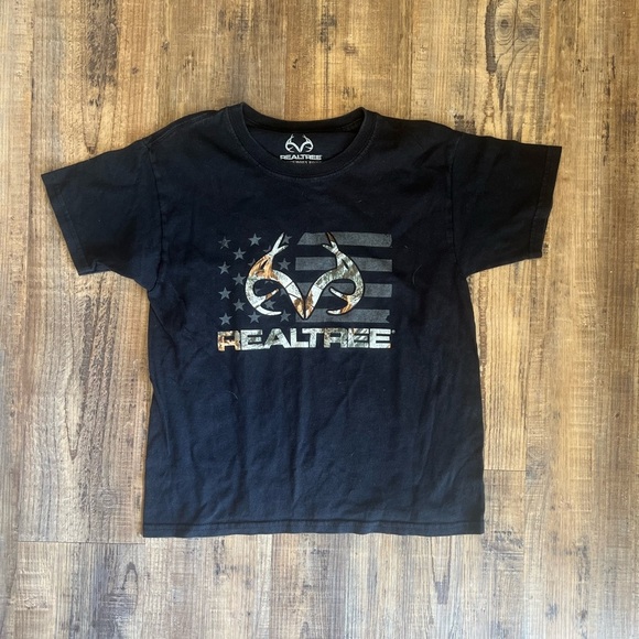 Realtree Black Short Sleeve Tee with Logo - Picture 1 of 3
